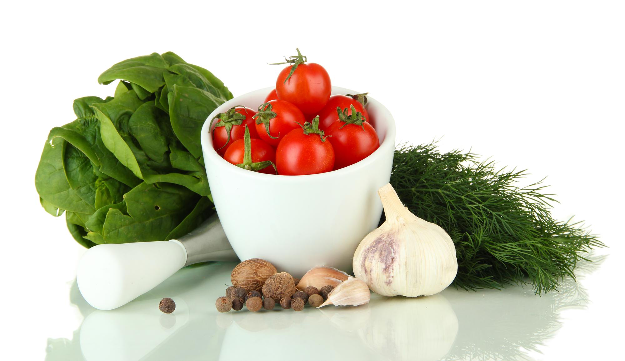 Fresh ingredients laid out on a table